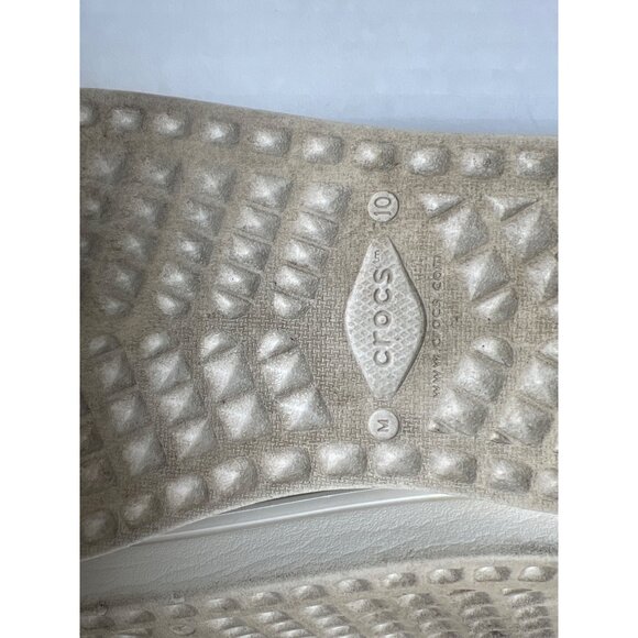 Unisex Black Crocs M10 W12 Slip-On Perforated Shoes Rubber Casual Comfort - Picture 4 of 7